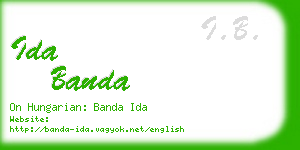 ida banda business card